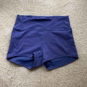 Purple lululemon high waisted short shorts size 8 NWOT